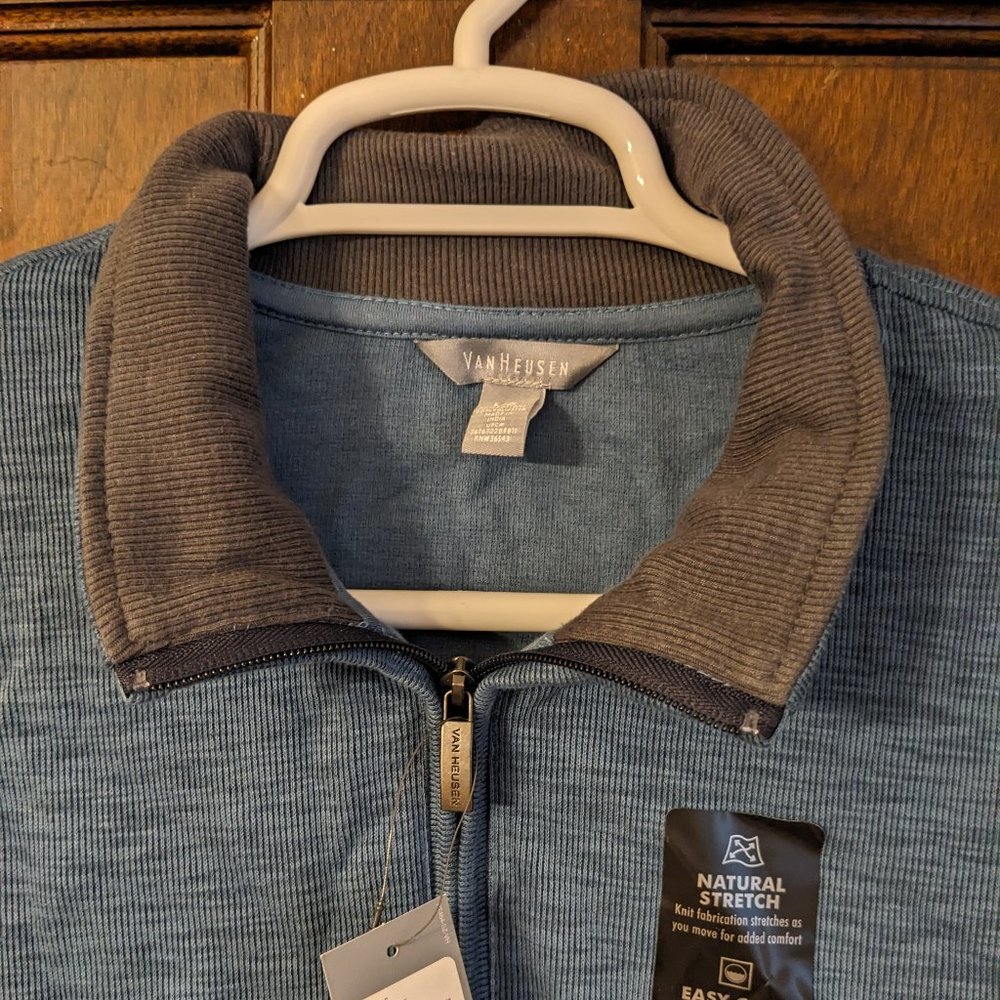 NWT Blue Quarter Zip Sweater - Picture 3 of 6